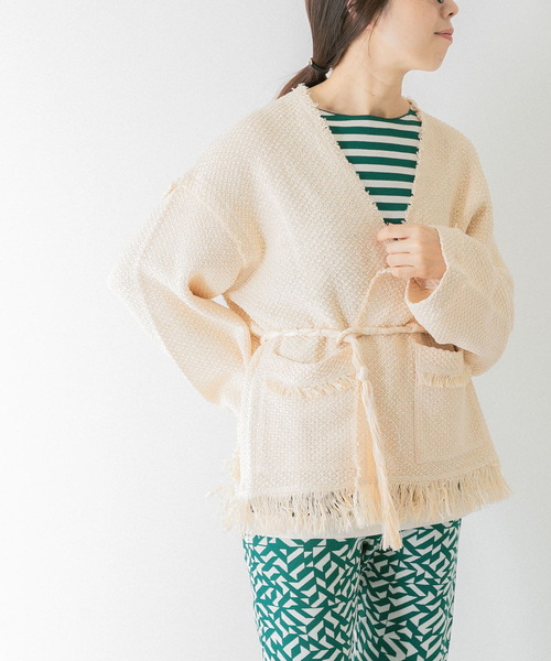 CURRENTAGE（カレンテージ）の「CURRENTAGE STRAW CARDIGAN