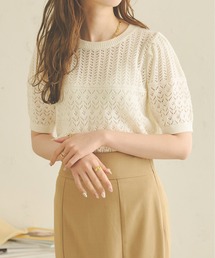 Ambre Neige | 透かし編みサマーニット／【WEB/EC限定商品】(Tシャツ/カットソー)