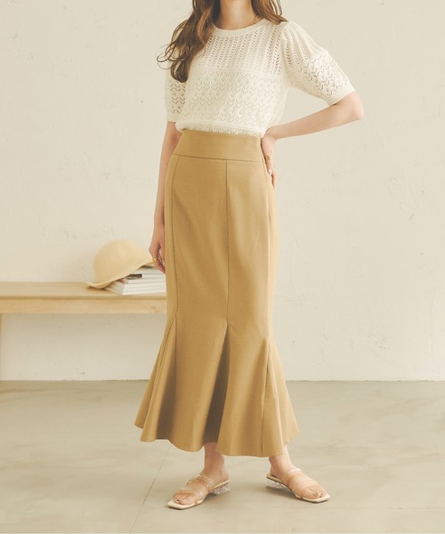 Ambre Neige（アンブルネージュ）の「透かし編みサマーニット／【WEB/EC限定商品】（Tシャツ/カットソー・レディース・オレンジ/アイボリー/ライトベージュ・FREE）」の16枚目の写真