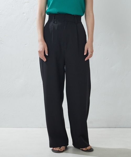 natural couture(ナチュラルクチュール)の「WEB限定カラー有り/美シルエットカラースラックスパンツ S/Mサイズ(スラックス・レディース・ブラック/オフホワイト/サックスブルー/ピンク/グリーン・SMALL/MEDIUM)」の21枚目の写真