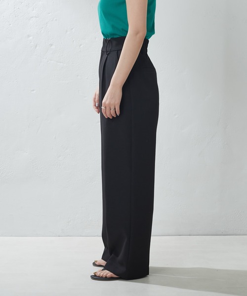 natural couture(ナチュラルクチュール)の「WEB限定カラー有り/美シルエットカラースラックスパンツ S/Mサイズ(スラックス・レディース・ブラック/オフホワイト/サックスブルー/ピンク/グリーン・SMALL/MEDIUM)」の22枚目の写真