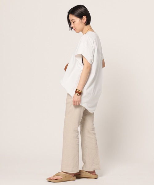 PRE_(プレ)の「《追加》【PRE_/プレ】ショートスリーブカットソー(Tシャツ/カットソー・レディース・ブラック/ホワイト/ベージュ/ネイビー・38/36)」の6枚目の写真