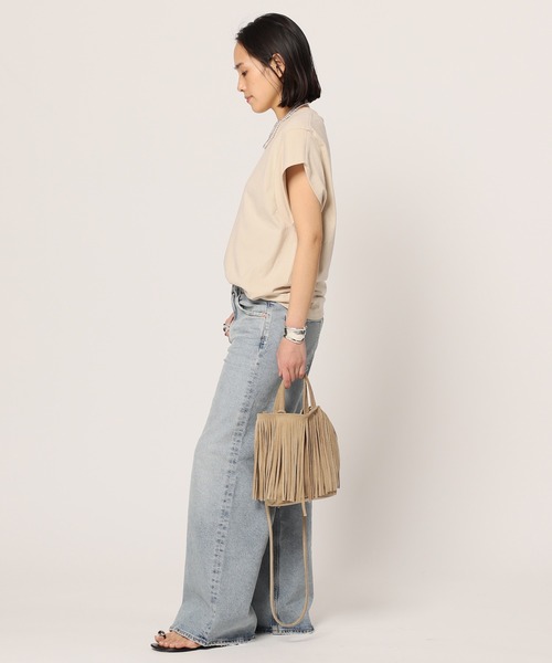 PRE_(プレ)の「《追加》【PRE_/プレ】ショートスリーブカットソー(Tシャツ/カットソー・レディース・ブラック/ホワイト/ベージュ/ネイビー・38/36)」の7枚目の写真