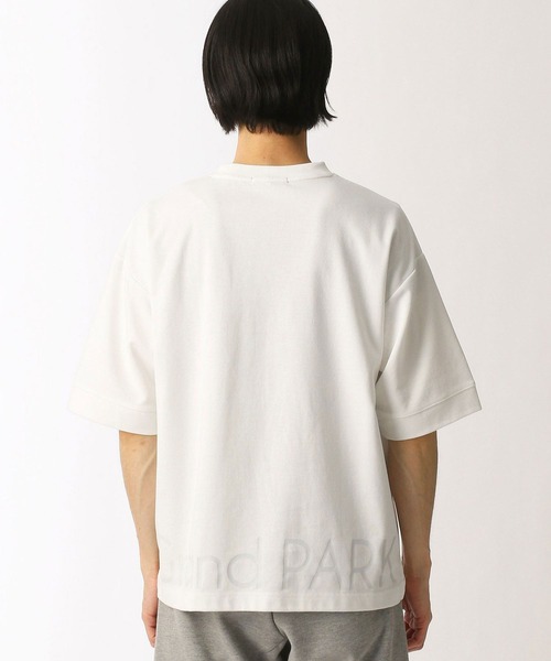 Grand PARK（グランドパーク）の「ドライタッチ裾ロゴプリントＴシャツ（Tシャツ/カットソー・メンズ・ホワイト/ベージュ/ライトグリーン/チャコールグレー・LARGE/MEDIUM）」の14枚目の写真