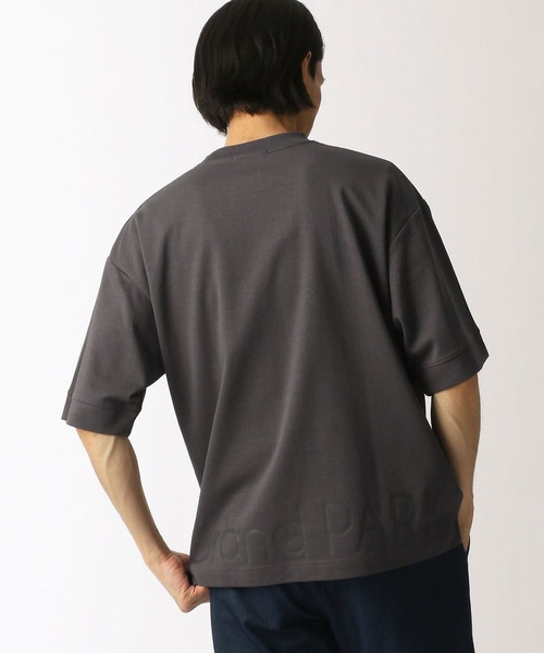 Grand PARK（グランドパーク）の「ドライタッチ裾ロゴプリントＴシャツ（Tシャツ/カットソー・メンズ・ホワイト/ベージュ/ライトグリーン/チャコールグレー・LARGE/MEDIUM）」の12枚目の写真