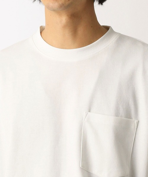 Grand PARK（グランドパーク）の「ドライタッチ裾ロゴプリントＴシャツ（Tシャツ/カットソー・メンズ・ホワイト/ベージュ/ライトグリーン/チャコールグレー・LARGE/MEDIUM）」の10枚目の写真