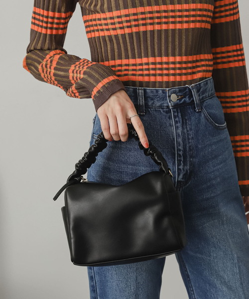 SENSE OF PLACE by URBAN RESEARCH(センスオブプレイスバイアーバンリサーチ)の「ギャザーハンドルバッグ(ハンドバッグ・レディース・ブラック/ブルー/グリーン/オレンジ/ピンク/アイボリー・ONE)」の10枚目の写真