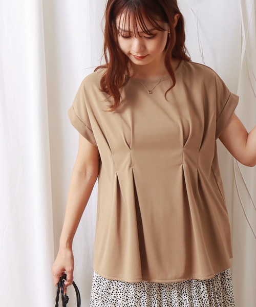 libelle more（リベル モア）の「汗染み防止/抗菌防臭 ウエストタックカットTシャツ（Tシャツ/カットソー・レディース・ブラック/オフホワイト/イエロー/モカ・M）」の7枚目の写真