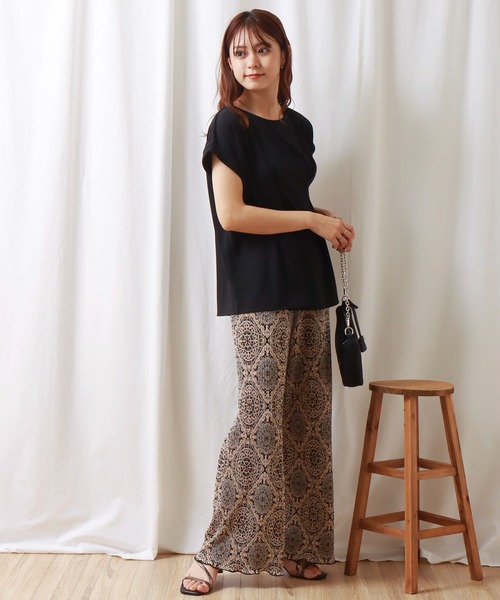 libelle more（リベル モア）の「汗染み防止/抗菌防臭 ウエストタックカットTシャツ（Tシャツ/カットソー・レディース・ブラック/オフホワイト/イエロー/モカ・M）」の10枚目の写真