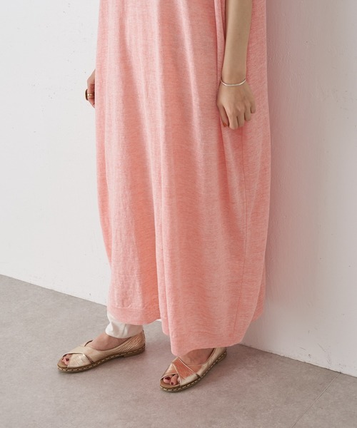 BEARDSLEY（ビアズリー）の「リネンロングワンピース（ワンピース・レディース・ピンク/ブルー・FREE）」の10枚目の写真