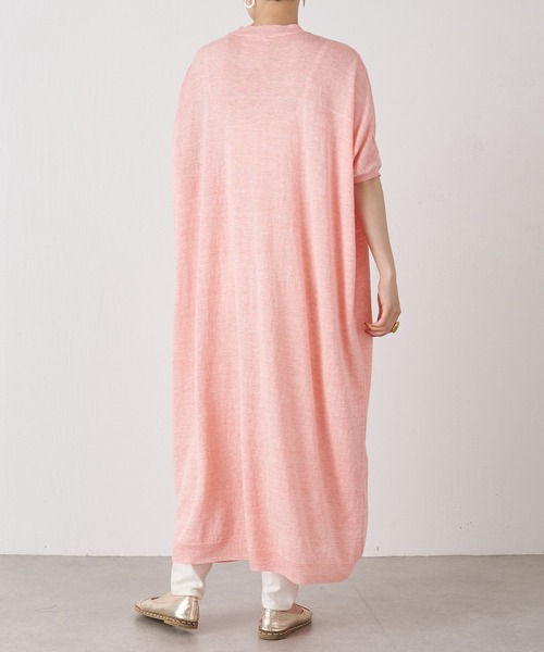 BEARDSLEY（ビアズリー）の「リネンロングワンピース（ワンピース・レディース・ピンク/ブルー・FREE）」の6枚目の写真