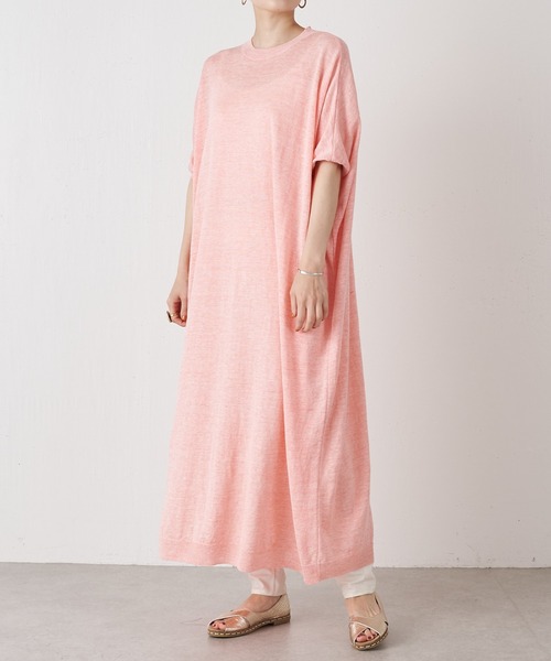 BEARDSLEY（ビアズリー）の「リネンロングワンピース（ワンピース・レディース・ピンク/ブルー・FREE）」の3枚目の写真