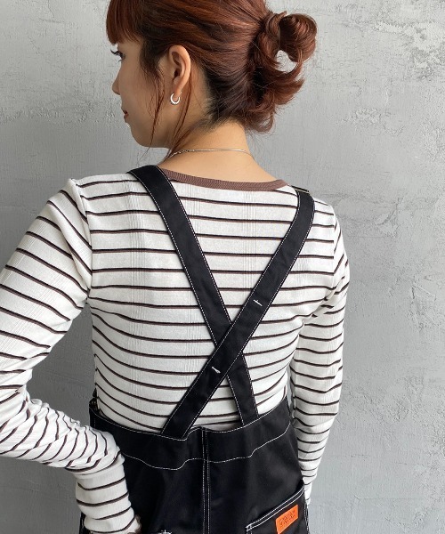 MILLER（ミラー）の「【GISELe 3月号掲載】[MILLER/ミラー] 別注 クルーネックリブTシャツ（Tシャツ/カットソー・レディース・オフホワイト/ブラック/ブラウン/ブルー/アイボリー/ネイビー・F）」の13枚目の写真