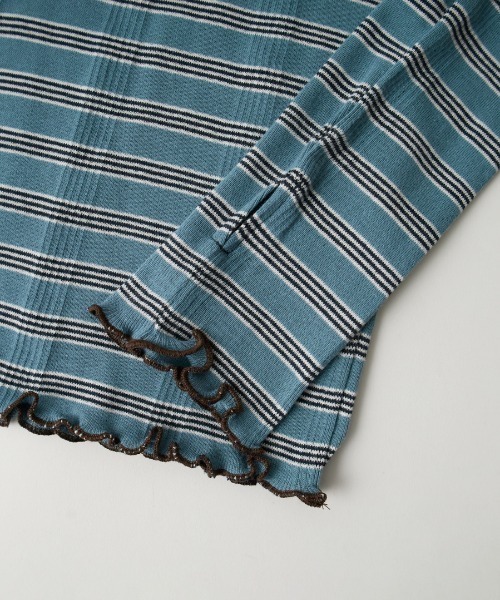 MILLER（ミラー）の「【GISELe 3月号掲載】[MILLER/ミラー] 別注 クルーネックリブTシャツ（Tシャツ/カットソー・レディース・オフホワイト/ブラック/ブラウン/ブルー/アイボリー/ネイビー・F）」の10枚目の写真