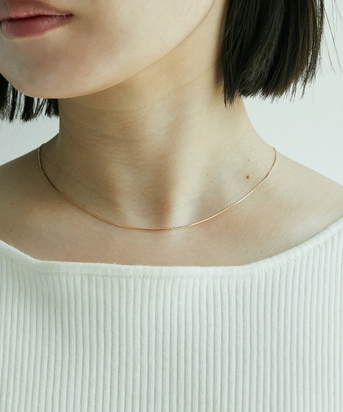 ROPE  ベネチアンチェーンショートネックレス　K10 ROPE'（ロペ）の「【R（ロペ アール）】 K10 ベネチアンチェーン