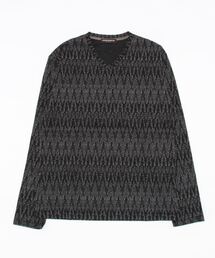HIDEAWAYS NICOLE | フクレジャカード Vネックカットソー(Tシャツ/カットソー)