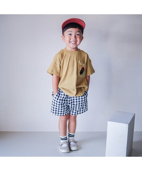 BREEZE(ブリーズ)の「アウトドアチェックパンツ(その他パンツ・キッズ・レインボー/オフホワイト・90/110/140/130/80/100/120)」の3枚目の写真