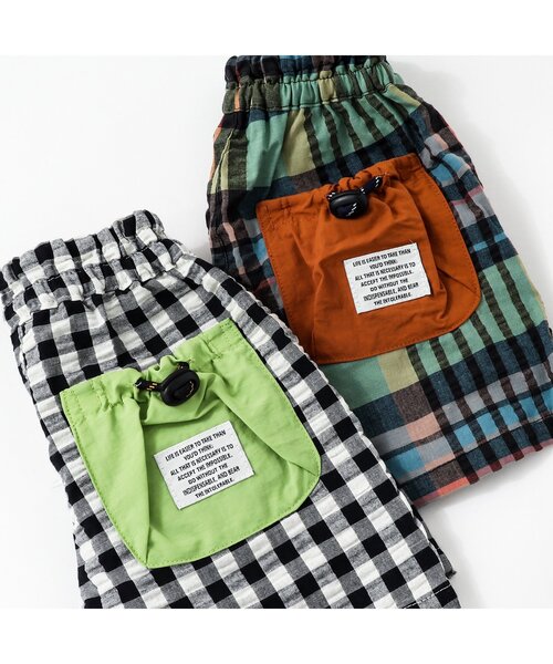 BREEZE(ブリーズ)の「アウトドアチェックパンツ(その他パンツ・キッズ・レインボー/オフホワイト・90/110/140/130/80/100/120)」の7枚目の写真