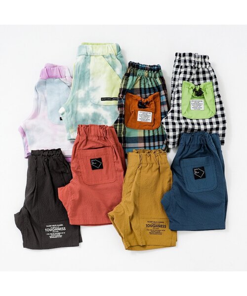 BREEZE(ブリーズ)の「アウトドアチェックパンツ(その他パンツ・キッズ・レインボー/オフホワイト・90/110/140/130/80/100/120)」の8枚目の写真