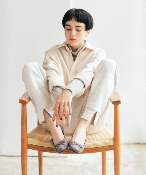 coca（ANDEX shoes product）（コカ）の「【新色追加】 coca / バレエシューズ風 ウエッジヒールパンプス 421004（パンプス・レディース・グレー・22cm/22.5cm/23cm/23.5cm/24cm/24.5cm）」の21枚目の写真