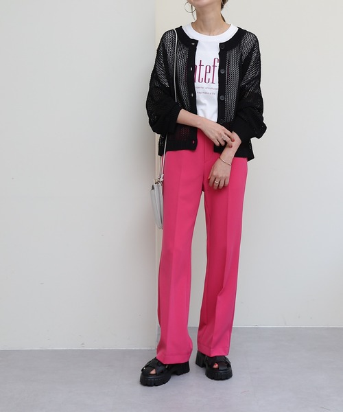 COLONY 2139(コロニートゥーワンスリーナイン)の「メッシュカーディガン(カーディガン/ボレロ・レディース・ブラック/グレイッシュベージュ/オフホワイト・FREE)」の18枚目の写真