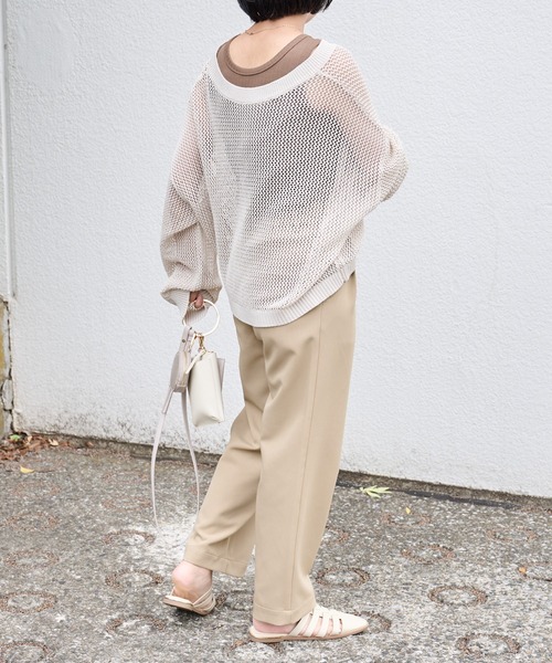 COLONY 2139(コロニートゥーワンスリーナイン)の「メッシュカーディガン(カーディガン/ボレロ・レディース・ブラック/グレイッシュベージュ/オフホワイト・FREE)」の22枚目の写真