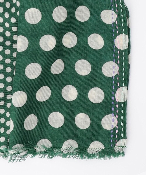 Paul Smith（ポールスミス）の「３ドットプリント ストール（ストール/ショール・レディース・グリーン系/ブラック系・F）」の3枚目の写真