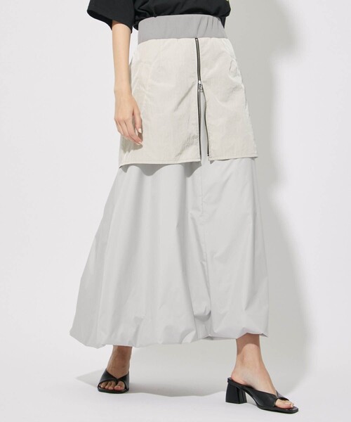 CITY TOKYO（シティトウキョウ）の「レイヤードバルーンスカート（スカート・レディース・カーキ/グレー・2/1）」の8枚目の写真