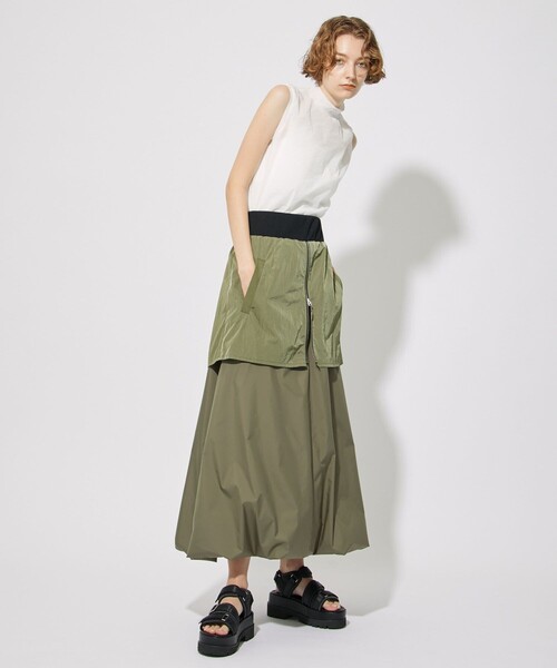 CITY TOKYO（シティトウキョウ）の「レイヤードバルーンスカート（スカート・レディース・カーキ/グレー・2/1）」の12枚目の写真