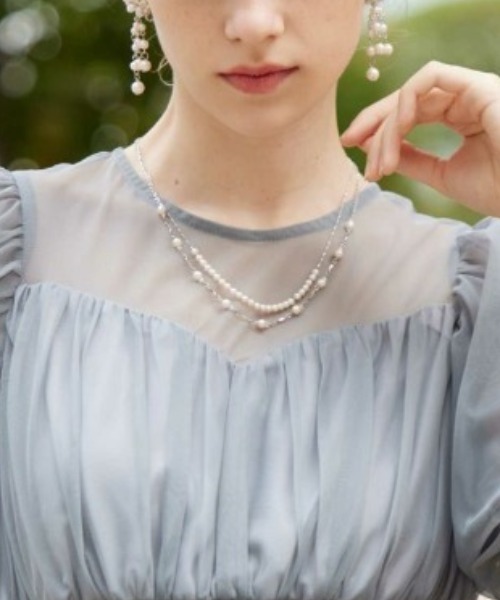 Dorry Doll(ドリードール)の「パール2連ネックレス(ネックレス・レディース・シルバー/ゴールド・FREE)」の1枚目の写真