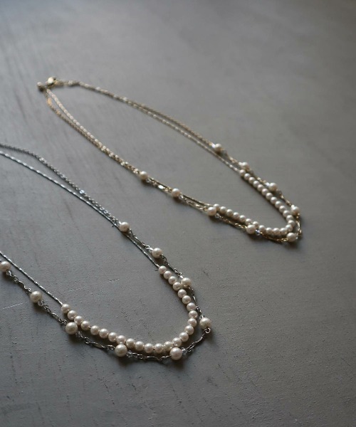 Dorry Doll(ドリードール)の「パール2連ネックレス(ネックレス・レディース・シルバー/ゴールド・FREE)」の2枚目の写真