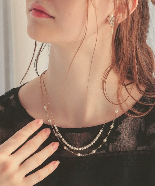 Dorry Doll(ドリードール)の「パール2連ネックレス(ネックレス・レディース・シルバー/ゴールド・FREE)」の3枚目の写真