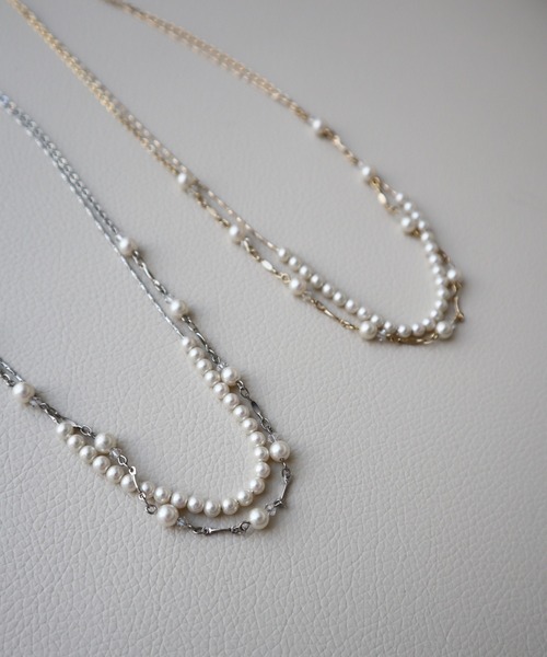 Dorry Doll(ドリードール)の「パール2連ネックレス(ネックレス・レディース・シルバー/ゴールド・FREE)」の4枚目の写真
