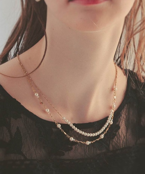 Dorry Doll(ドリードール)の「パール2連ネックレス(ネックレス・レディース・シルバー/ゴールド・FREE)」の7枚目の写真
