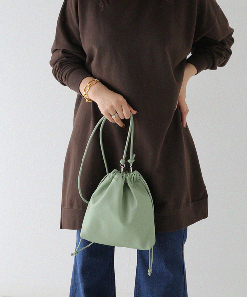 JOURNAL STANDARD relume SELECT(ジャーナルスタンダードレリュームセレクト)の「RELUME 巾着バッグ(ショルダーバッグ・レディース・ブラック/ベージュ/レッド/ブルー/ライトグリーン・FREE)」の11枚目の写真