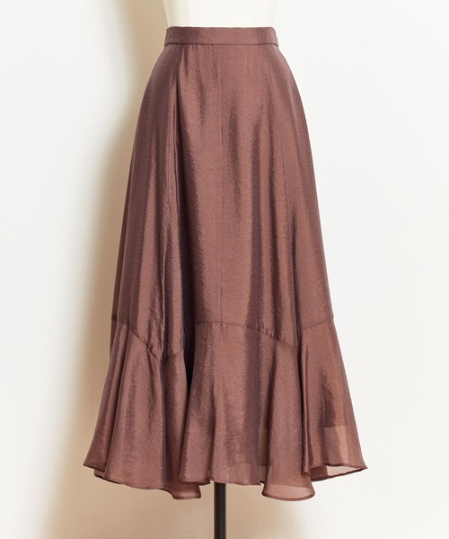 NOELA（ノエラ）の「グロッシーフレアスカート（スカート・レディース・ベージュ/イエロー/ブラウン・S/M）」の11枚目の写真