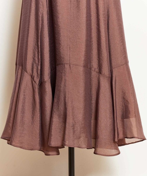 NOELA（ノエラ）の「グロッシーフレアスカート（スカート・レディース・ベージュ/イエロー/ブラウン・S/M）」の12枚目の写真