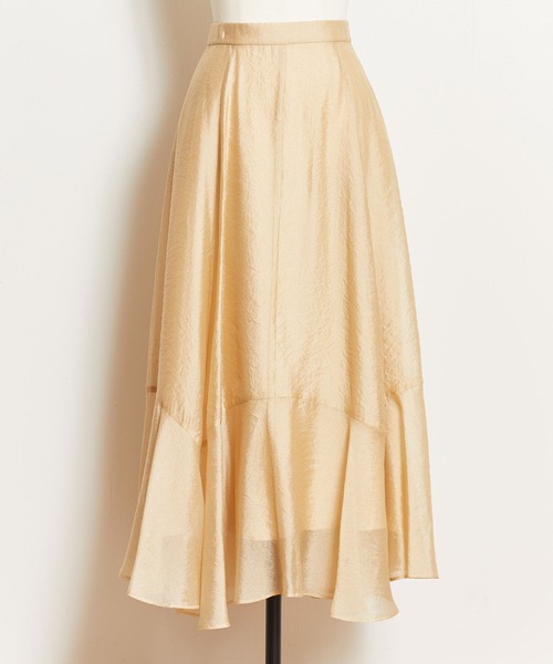 NOELA（ノエラ）の「グロッシーフレアスカート（スカート・レディース・ベージュ/イエロー/ブラウン・S/M）」の15枚目の写真