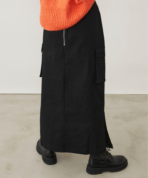 Auntie Rosa Holiday（アンティローザホリデー）の「ツイルカーゴナロースカート / サイズ展開あり（スカート・レディース・ブラック/ブラウン/カーキ/アイボリー・SMALL/MEDIUM）」の18枚目の写真