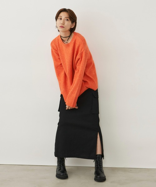 Auntie Rosa Holiday（アンティローザホリデー）の「ツイルカーゴナロースカート / サイズ展開あり（スカート・レディース・ブラック/ブラウン/カーキ/アイボリー・SMALL/MEDIUM）」の5枚目の写真