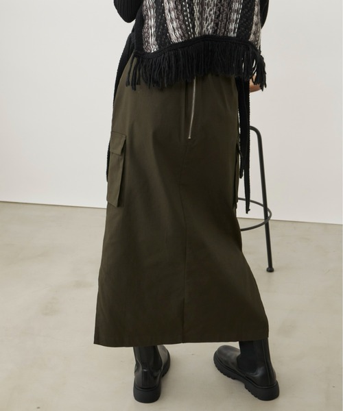 Auntie Rosa Holiday（アンティローザホリデー）の「ツイルカーゴナロースカート / サイズ展開あり（スカート・レディース・ブラック/ブラウン/カーキ/アイボリー・SMALL/MEDIUM）」の17枚目の写真