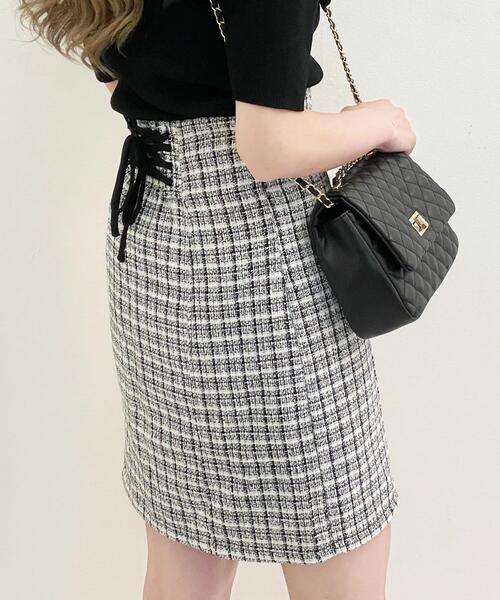 INGNI（イング）の「BACKレースアップミニスカート（スカート・レディース・その他1/ブラウン系その他2・FREE）」の2枚目の写真