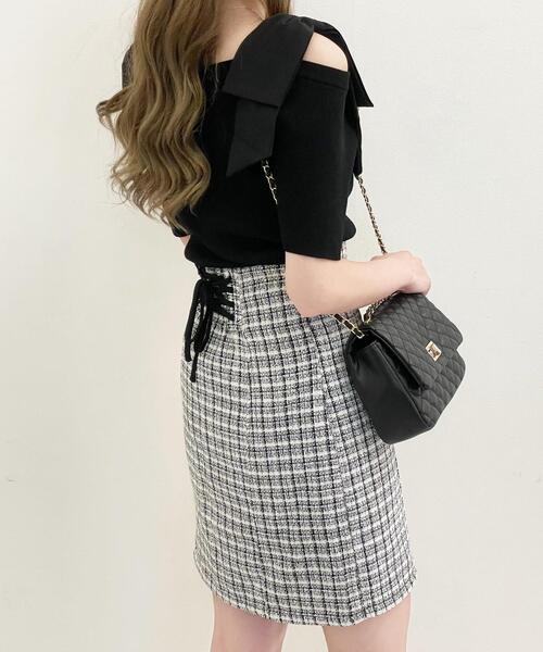 INGNI（イング）の「BACKレースアップミニスカート（スカート・レディース・その他1/ブラウン系その他2・FREE）」の3枚目の写真