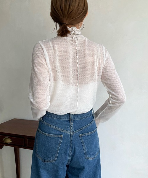 DouDou(ドゥドゥ)の「レースタートル(Tシャツ/カットソー・レディース・オフホワイト/ピンク/ブラック・FREE)」の15枚目の写真