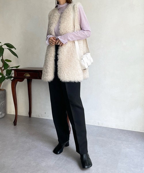 DouDou(ドゥドゥ)の「レースタートル(Tシャツ/カットソー・レディース・オフホワイト/ピンク/ブラック・FREE)」の5枚目の写真