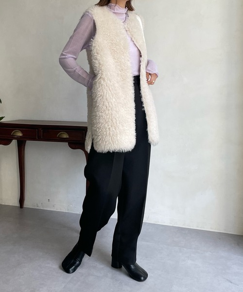 DouDou(ドゥドゥ)の「レースタートル(Tシャツ/カットソー・レディース・オフホワイト/ピンク/ブラック・FREE)」の10枚目の写真