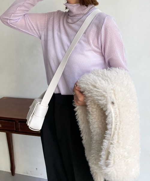 DouDou(ドゥドゥ)の「レースタートル(Tシャツ/カットソー・レディース・オフホワイト/ピンク/ブラック・FREE)」の21枚目の写真