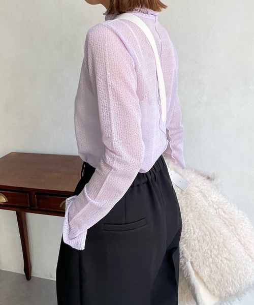 DouDou(ドゥドゥ)の「レースタートル(Tシャツ/カットソー・レディース・オフホワイト/ピンク/ブラック・FREE)」の18枚目の写真