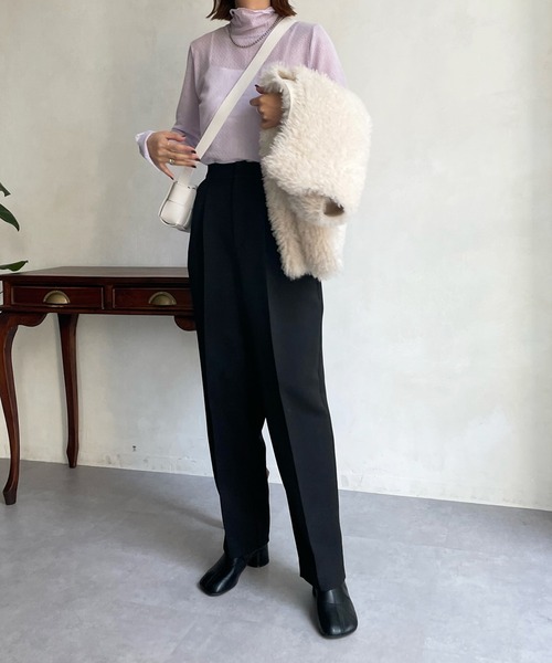 DouDou(ドゥドゥ)の「レースタートル(Tシャツ/カットソー・レディース・オフホワイト/ピンク/ブラック・FREE)」の12枚目の写真