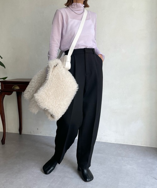 DouDou(ドゥドゥ)の「レースタートル(Tシャツ/カットソー・レディース・オフホワイト/ピンク/ブラック・FREE)」の7枚目の写真